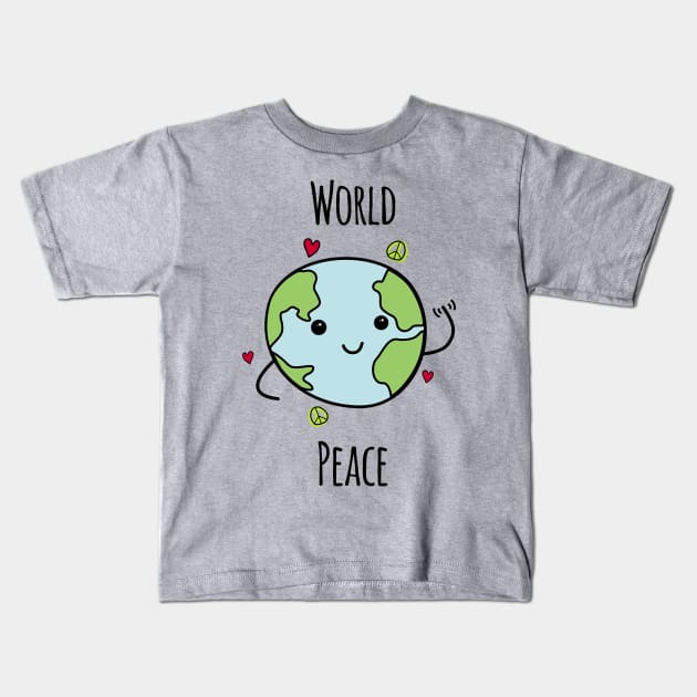 World Peace Kids T-Shirt by bluevolcanoshop@gmail.com